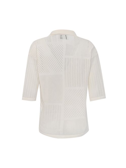 Camicia bowling in cotone tecnico traforato Alpha studio | AD-6200L2003